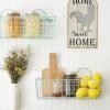 imageDII Farmhouse Vintage Dcor Wire Wall Basket Medium Bronze 2 PieceAqua