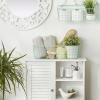 imageDII Farmhouse Vintage Dcor Wire Wall Basket Medium Bronze 2 PieceAqua