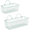 imageDII Farmhouse Vintage Dcor Wire Wall Basket Medium Bronze 2 PieceAqua
