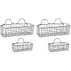 imageDII Farmhouse Vintage Dcor Wire Wall Basket Medium Bronze 2 PieceBlack