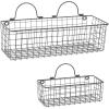 imageDII Farmhouse Vintage Dcor Wire Wall Basket Medium Bronze 2 PieceBlack
