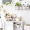 imageDII Farmhouse Vintage Dcor Wire Wall Basket Medium Bronze 2 PieceBlack