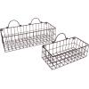 imageDII Farmhouse Vintage Dcor Wire Wall Basket Medium Bronze 2 PieceBronze