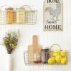 imageDII Farmhouse Vintage Dcor Wire Wall Basket Medium Bronze 2 PieceGold