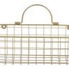 imageDII Farmhouse Vintage Dcor Wire Wall Basket Medium Bronze 2 PieceGold