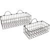 imageDII Farmhouse Vintage Dcor Wire Wall Basket Medium Bronze 2 PieceGray
