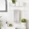 imageDII Rustic Farmhouse Bathroom Dcor Metal Storage Small Towel Bar RusticAntique White