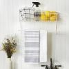 imageDII Rustic Farmhouse Bathroom Dcor Metal Storage Small Towel Bar RusticAntique White