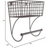imageDII Rustic Farmhouse Bathroom Dcor Metal Storage Small Towel Bar RusticAntique White