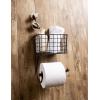 imageDII Rustic Farmhouse Bathroom Dcor Metal Storage Small Towel Bar RusticBlack