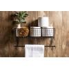 imageDII Rustic Farmhouse Bathroom Dcor Metal Storage Small Towel Bar RusticBlack