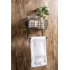imageDII Rustic Farmhouse Bathroom Dcor Metal Storage Small Towel Bar RusticBlack