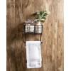 imageDII Rustic Farmhouse Bathroom Dcor Metal Storage Small Towel Bar RusticBlack