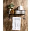 imageDII Rustic Farmhouse Bathroom Dcor Metal Storage Small Towel Bar RusticBlack