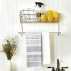 imageDII Rustic Farmhouse Bathroom Dcor Metal Storage Small Towel Bar RusticGold