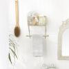 imageDII Rustic Farmhouse Bathroom Dcor Metal Storage Small Towel Bar RusticGold