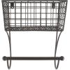 imageDII Rustic Farmhouse Bathroom Dcor Metal Storage Small Towel Bar RusticGray