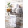 imageDII Rustic Farmhouse Bathroom Dcor Metal Storage Small Towel Bar RusticGray