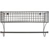 imageDII Rustic Farmhouse Bathroom Dcor Metal Storage Small Towel Bar RusticGray