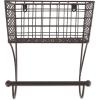 imageDII Rustic Farmhouse Bathroom Dcor Metal Storage Small Towel Bar RusticRustic