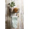 imageDII Rustic Farmhouse Bathroom Dcor Metal Storage Small Towel Bar RusticRustic