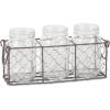 imageDII Chicken Wire Collection Farmhouse Vintage Caddy with Vases Rustic BronzeRustic Bronze
