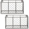 imageDII Chicken Wire Collection Farmhouse Vintage Wall Baskets Small Basket Vintage GreyVintage Grey