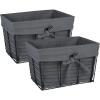 imageDII Farmhouse Chicken Wire Storage Baskets with Liner Medium Vintage Grey 11x788x7quot 2 Piece