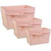 imageDII Farmhouse Chicken Wire Storage Baskets with Liner Set of 3Vintage Black Check Assorted SizesAntique Blush