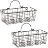 imageDII Farmhouse Vintage Dcor Wire Wall Basket Medium Bronze 2 PieceBronze