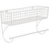 imageDII Rustic Farmhouse Bathroom Dcor Metal Storage Small Towel Bar RusticAntique White
