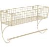 imageDII Rustic Farmhouse Bathroom Dcor Metal Storage Small Towel Bar RusticGold