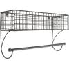 imageDII Rustic Farmhouse Bathroom Dcor Metal Storage Small Towel Bar RusticGray