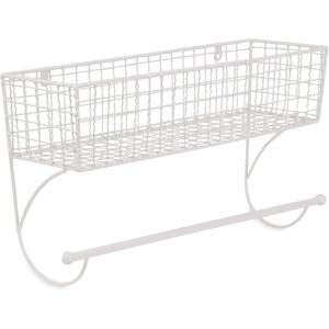 imageDII Rustic Farmhouse Bathroom Dcor Metal Storage Small Towel Bar RusticAntique White