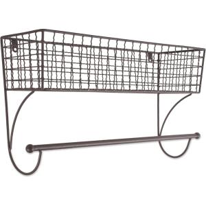 imageDII Rustic Farmhouse Bathroom Dcor Metal Storage Small Towel Bar RusticRustic