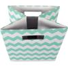 imageDII Collapsible Polyester Storage Cube Chevron Gray LargeAqua