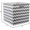 imageDII Collapsible Polyester Storage Cube Chevron Gray LargeGray