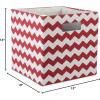imageDII Collapsible Polyester Storage Cube Chevron Gray LargeRust