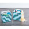 imageDII Collapsible Polyester Storage Cube Chevron Gray LargeTeal