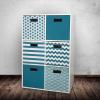 imageDII Collapsible Polyester Storage Cube Chevron Gray LargeTeal
