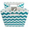 imageDII Collapsible Polyester Storage Cube Chevron Gray LargeTeal