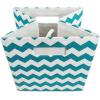 imageDII Collapsible Polyester Storage Cube Chevron Gray LargeTeal