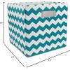 imageDII Collapsible Polyester Storage Cube Chevron Gray LargeTeal