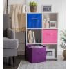 imageDII Non Woven Fabric Storage Bin Collection Collapsible Organizer Cube Small Set 11x11x11quot Millennial Pink 2 CountEggplant