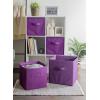 imageDII Non Woven Fabric Storage Bin Collection Collapsible Organizer Cube Small Set 11x11x11quot Millennial Pink 2 CountEggplant