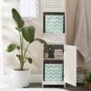 imageDII Non Woven Polyester Storage Bin Chevron Gray Small Set of 2Aqua