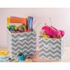 imageDII Non Woven Polyester Storage Bin Chevron Gray Small Set of 2Gray