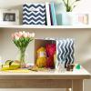 imageDII Non Woven Polyester Storage Bin Chevron Gray Small Set of 2Nautical Blue