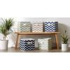 imageDII Non Woven Polyester Storage Bin Chevron Gray Small Set of 2Nautical Blue