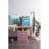 imageDII Non Woven Polyester Storage Bin Chevron Gray Small Set of 2Rose